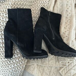 Aldo black suede booties